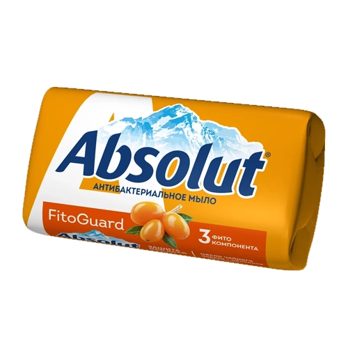 Мыло твердое Absolut FitoGuard антибактериальное с облепихой  90 г