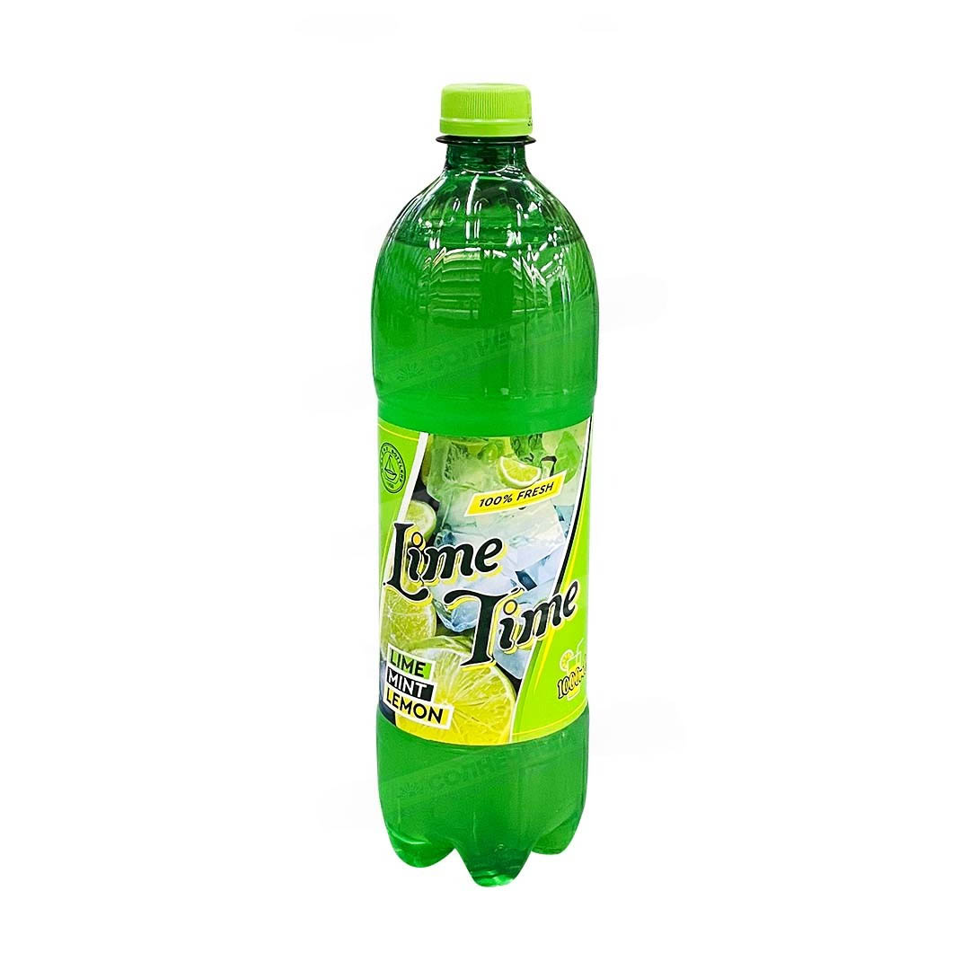 Напиток среднегазированный   Lime Time 1л