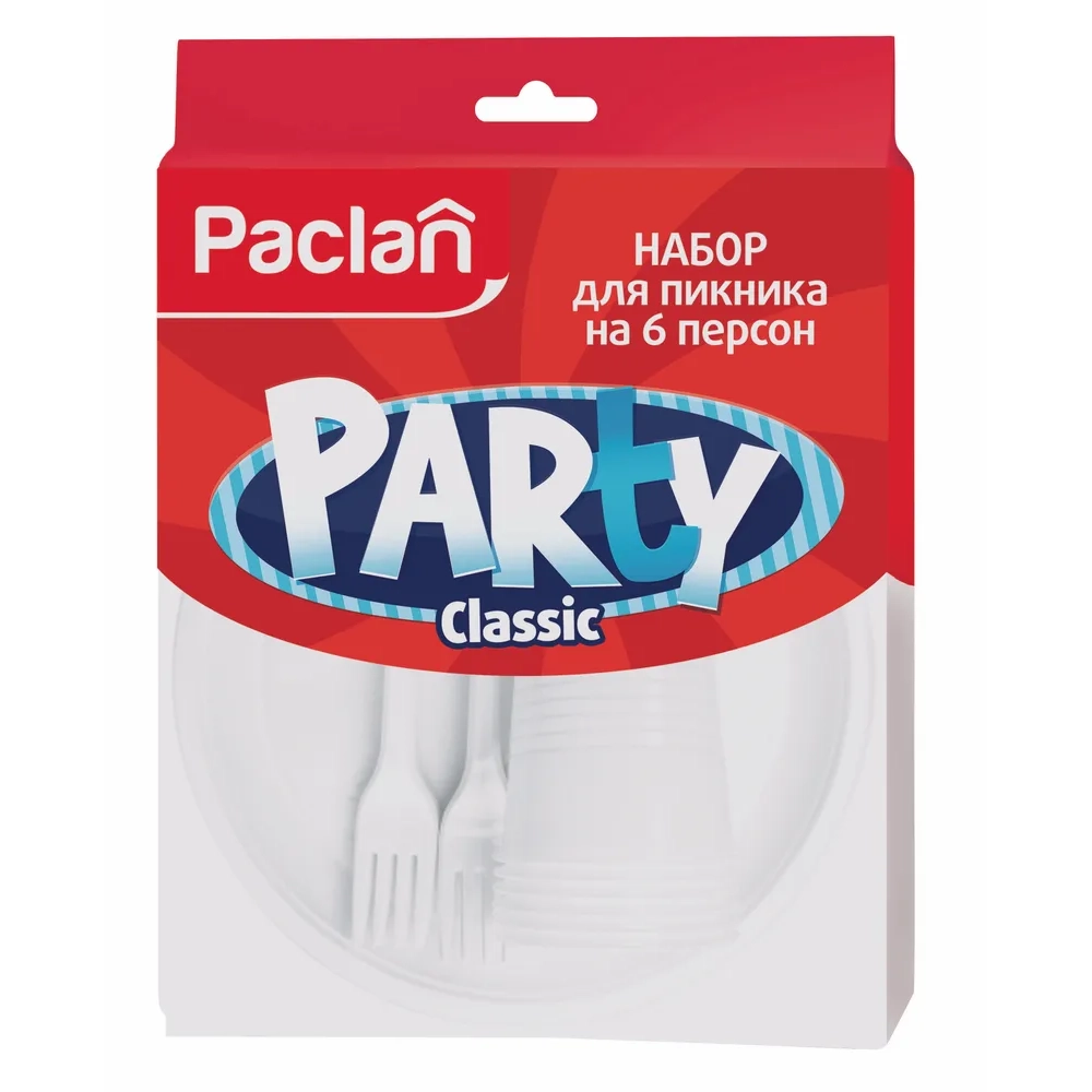 Paclan Party Набор для пикника на 6 персон пластиковый