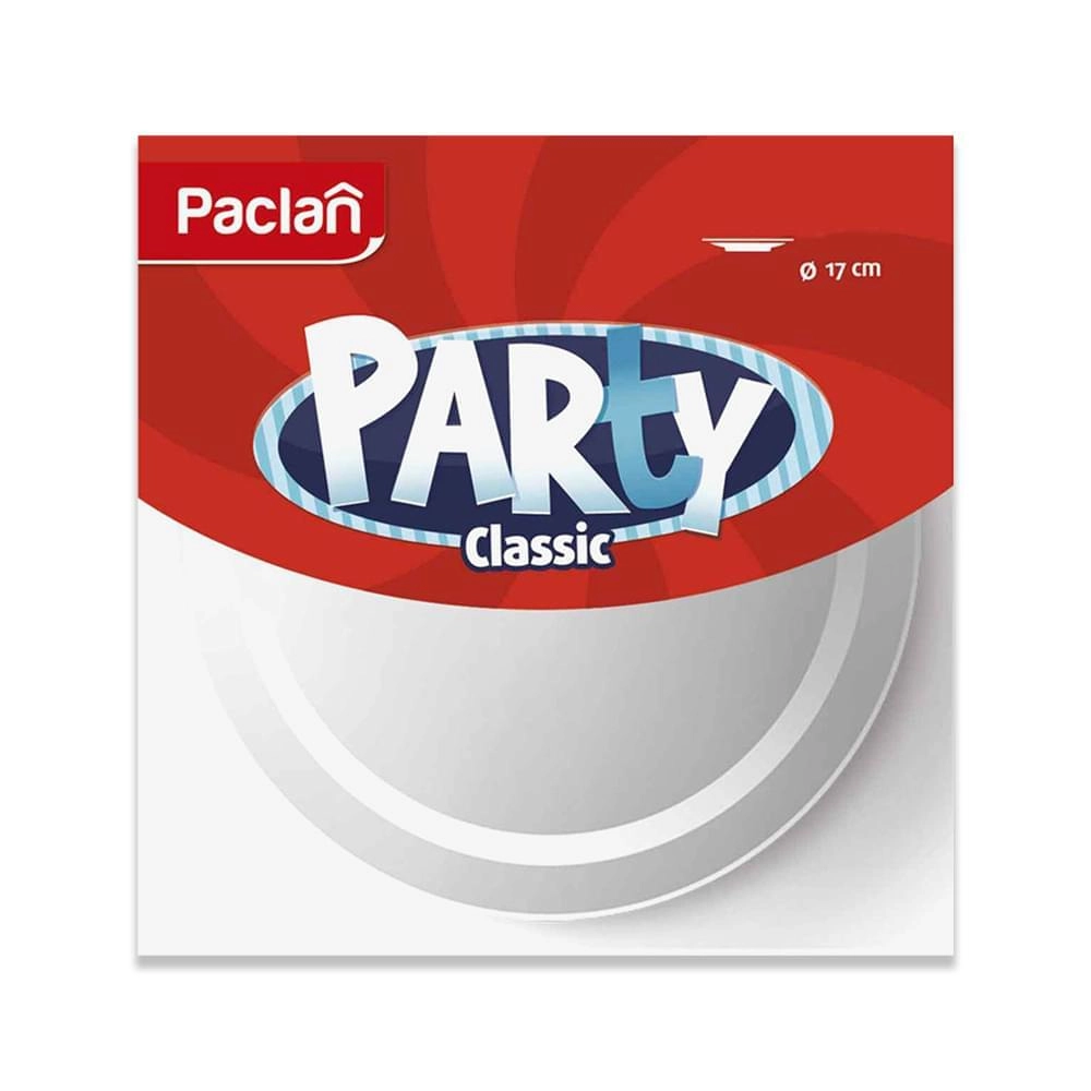 Paclan Party Тарелка пластиковая белая 170мм,6шт