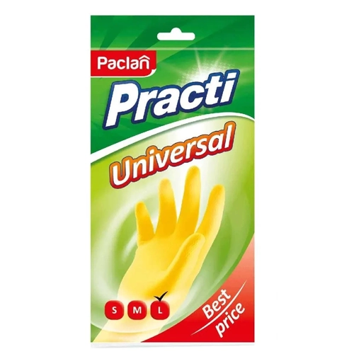 Перчатки универсальные Paclan Practi желтые L