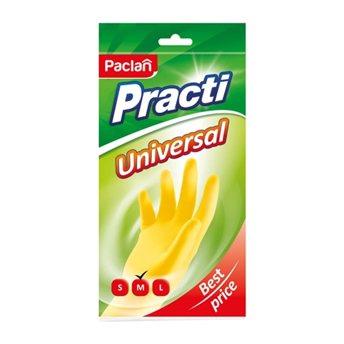 Перчатки универсальные Paclan Practi желтые М