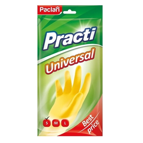 Перчатки универсальные Paclan Practi желтые S