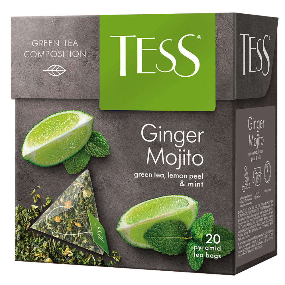 Чай зеленый Tess Ginger Mojito 20 пакетиков