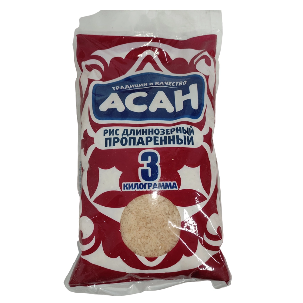 Рис длинозерный пропаренный Асан 3 кг