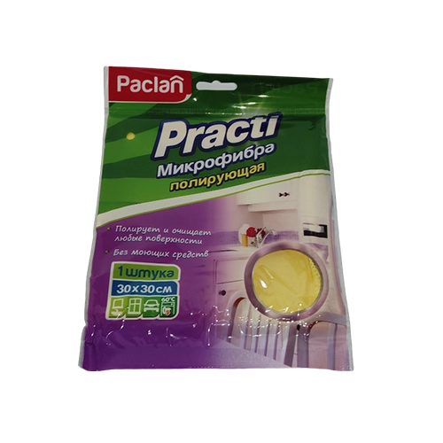 Салфетки Paclan Practi для полировки из микрофибры 30х30 см 1 шт