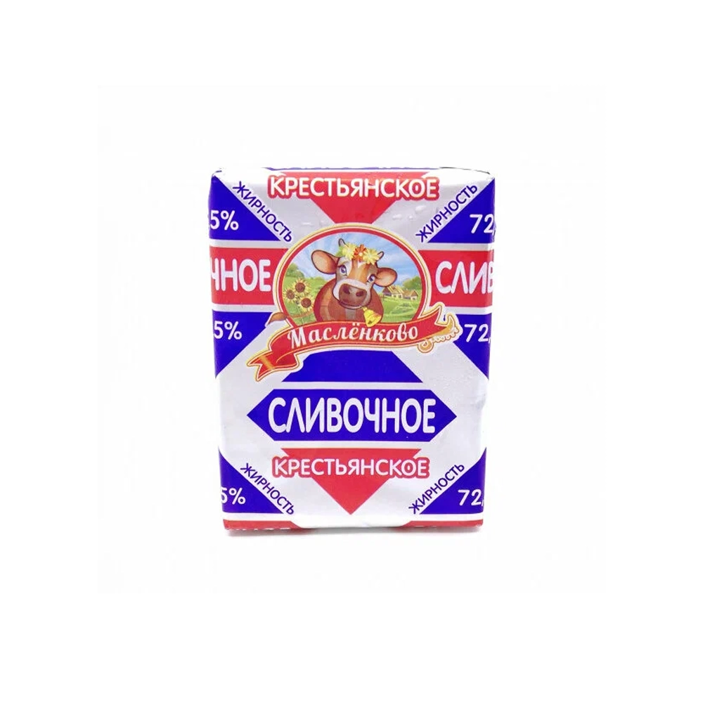 Масло Крестьянское сливочное Масленково 72,5% 180 гр