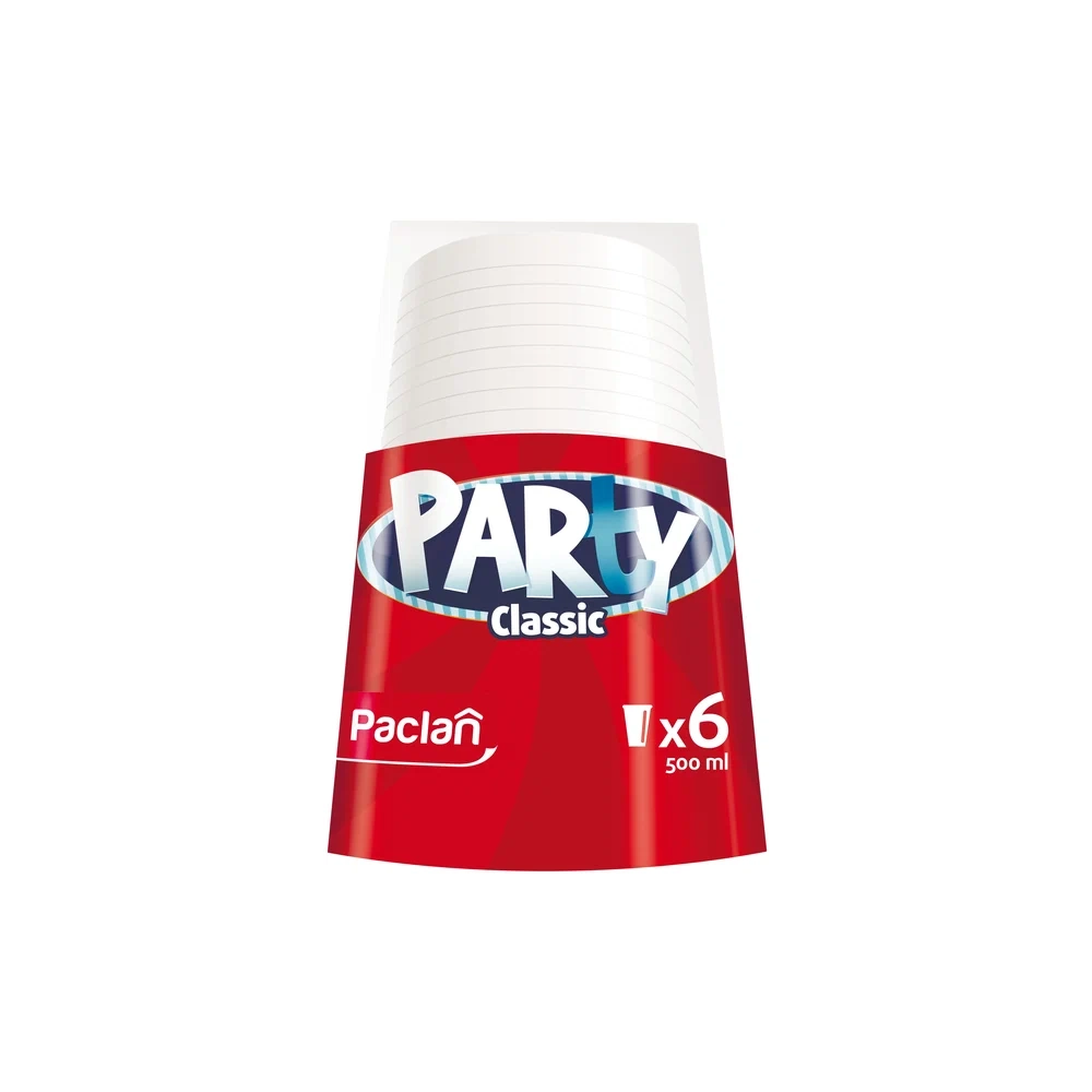 Стакан пластиковый Paclan Party бесцветный 500 мл 6 шт