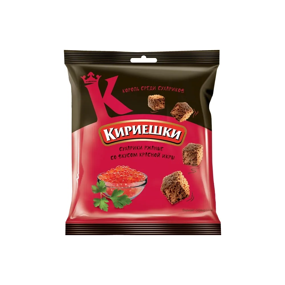 Сухарики Кириешки ржаные со вкусом Красная икра 40 г