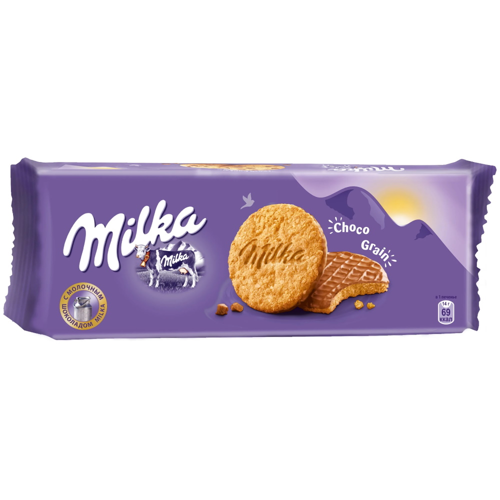 Печенье Milka Choco Grain с овсяными хлопьями 168 г