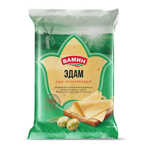 Сыр полутвердый Эдам Вамин 45% 200 г