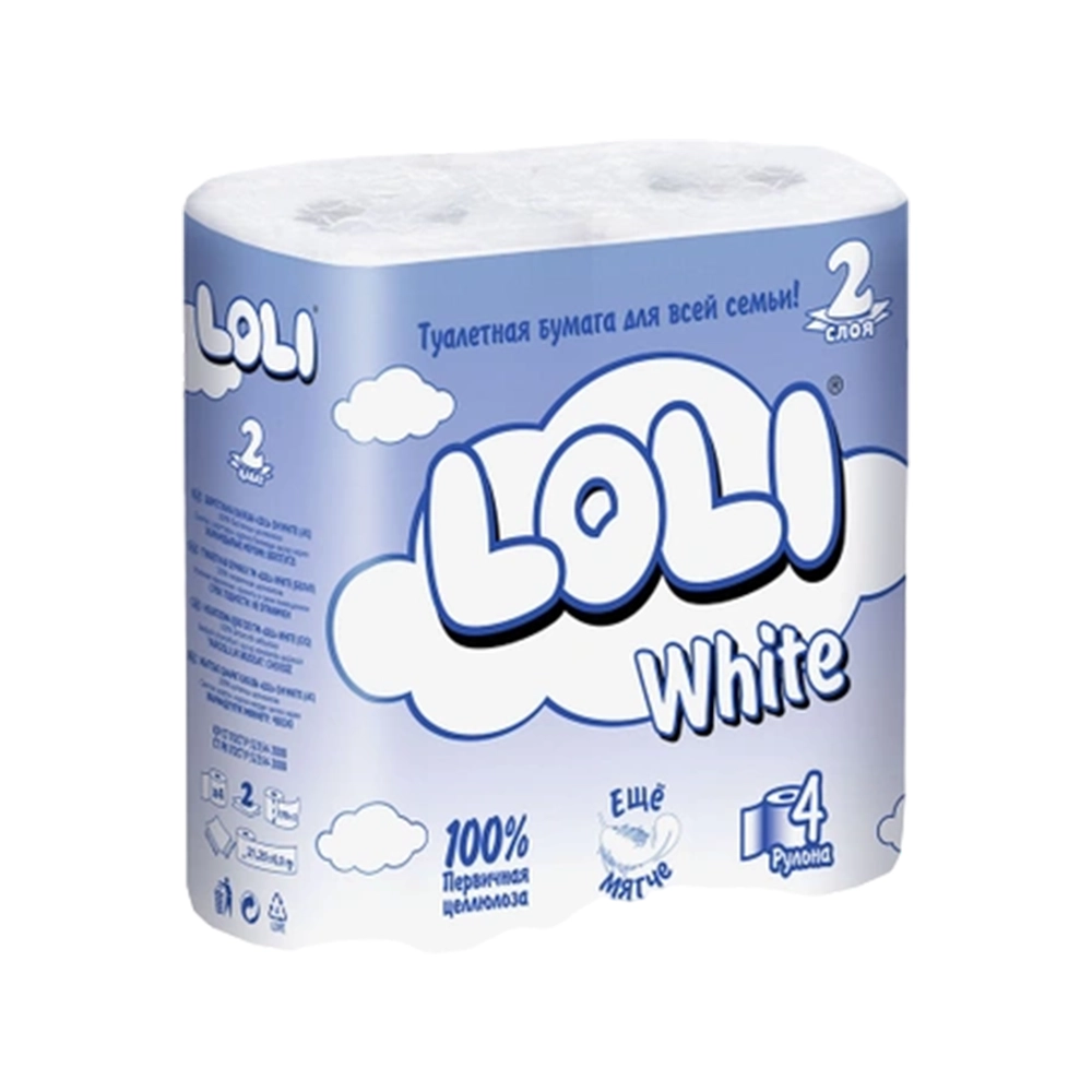 Туалетная бумага Loli White 4 рулона