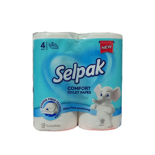 Туалетная бумага Selpak Comfort 2-х слойная 4 рулона