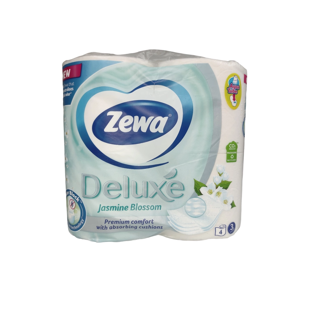 Туалетная бумага Zewa deluxe 3сл 4рулона (Жасмин)