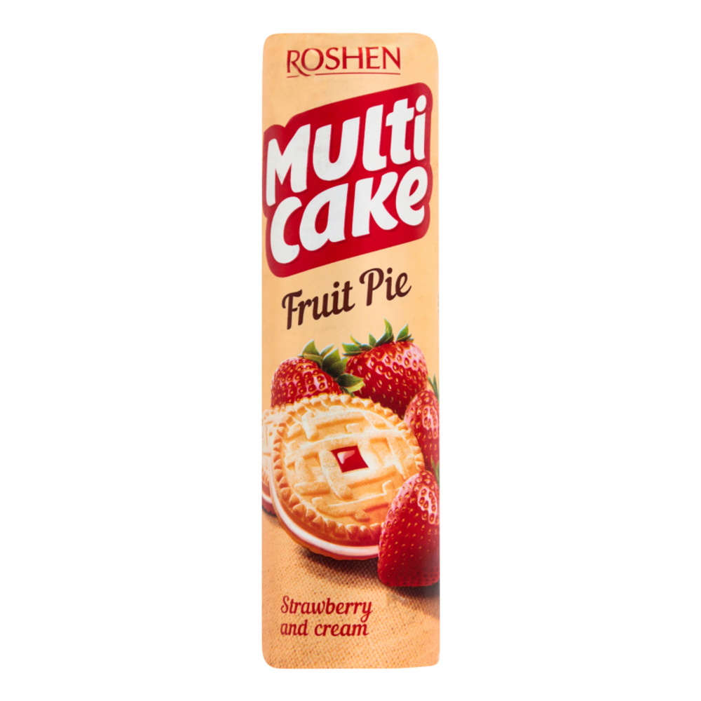 Печенье-сендвич Multicake с начинкой клубника-крем Roshen 180 г