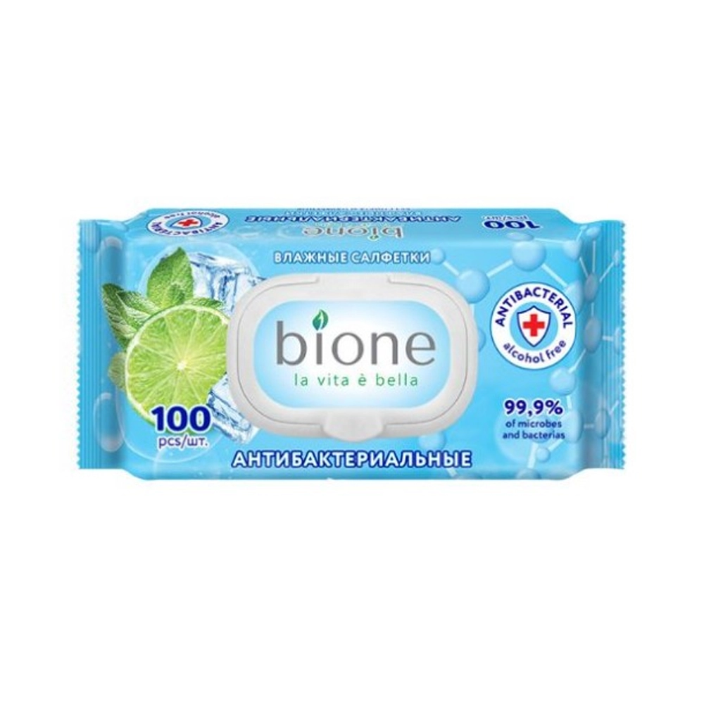 Влажные салфетки Bione 100 шт