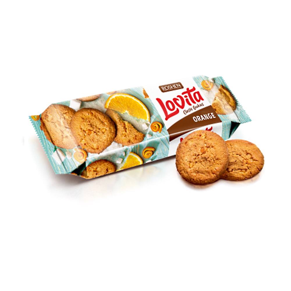Сдобное печенье Lovita Classic Cookies с цедрой апельсина 150гр/16шт