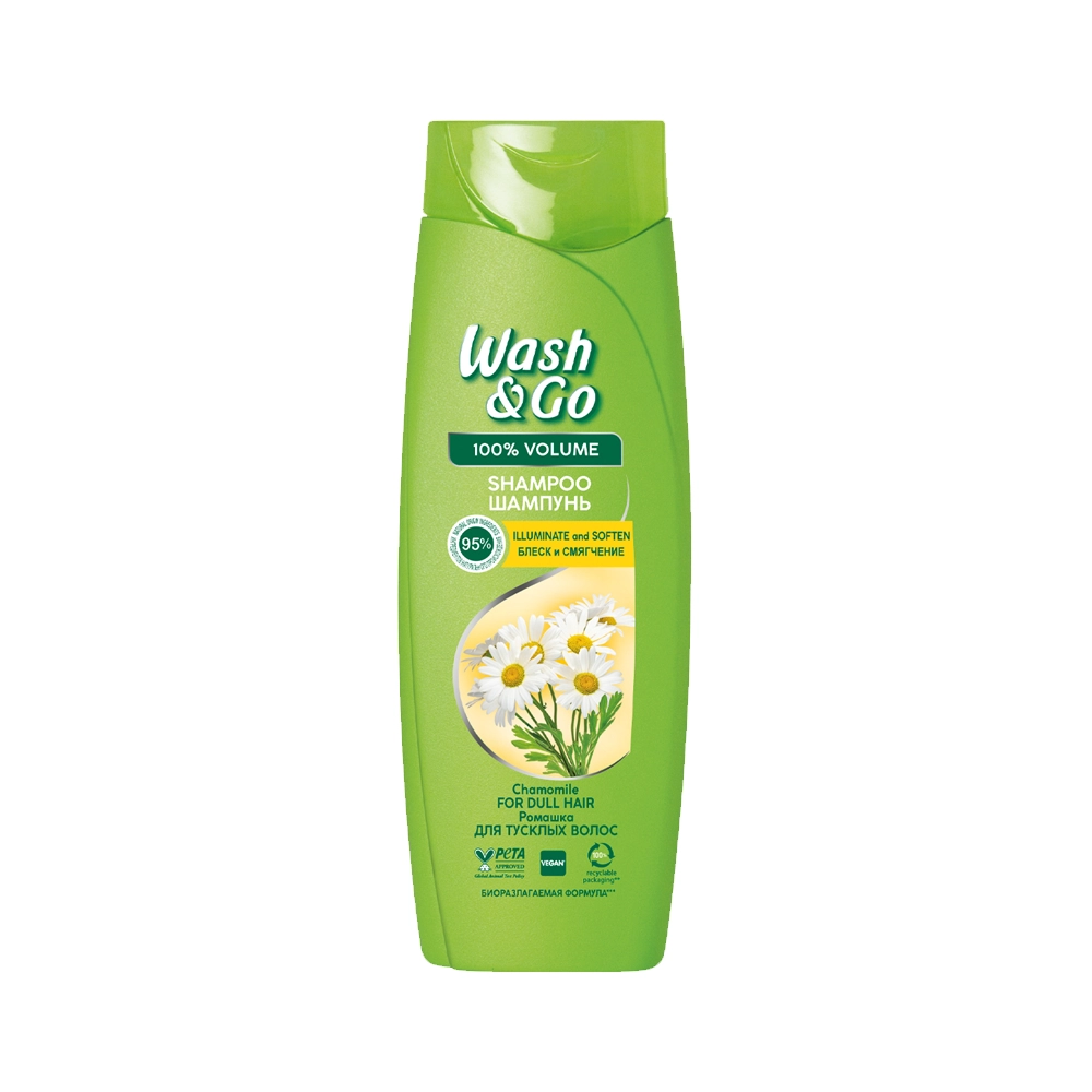 Wash&Go шампунь 180мл с экстрактом ромашки (для тусклых волос)