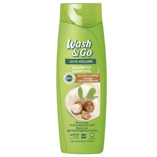 Wash&Go шампунь 360мл с маслом ши (для поврежденных волос)