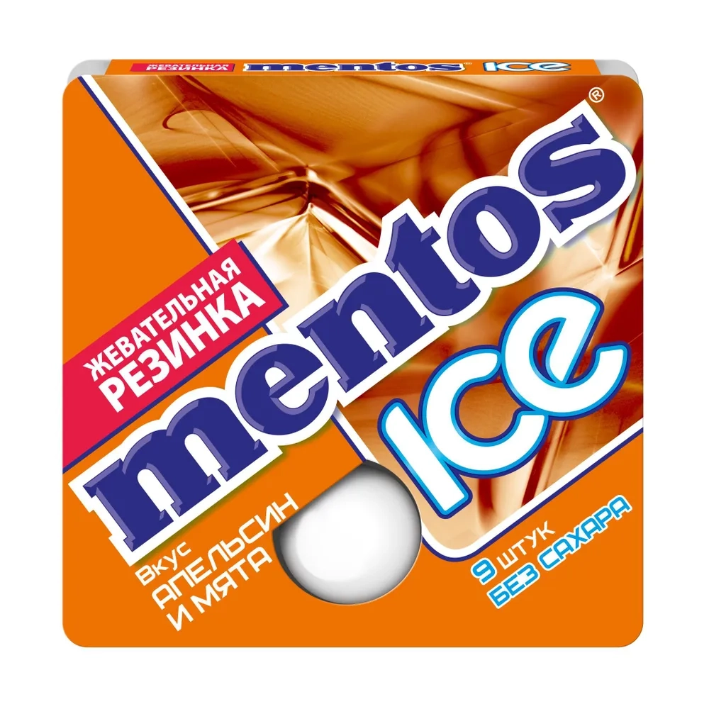 Жевательная резинка Mentos Ice Апельсин и Мята 12.9 г