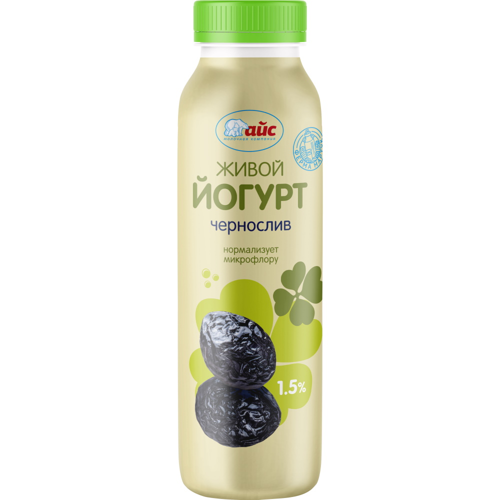 Живой Йогурт Айс питьевой Чернослив 1,5% 260 г